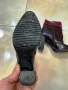 Подарявам - дамски вишневи змийски боти  номер - 35 стелка - 22см. ток - 8см., снимка 5
