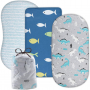 Нов Универсален комплект чаршафи за люлка бебе овален правоъгълен матрак, снимка 1 - Спално бельо и завивки - 36197059