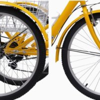 Сгъваем Нов Триколесен Велосипед 24 инча 7 скорости, снимка 6 - Велосипеди - 40937073