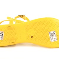 Жълти дамски силиконови равни сандали Beppi, снимка 3 - Сандали - 41488403