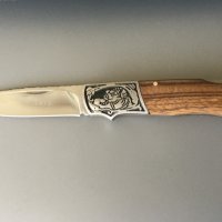Руски сгъваем джобен нож с калъф ТИГР 90Х20 мм ,сталь 65х13 , снимка 1 - Ножове - 40810394