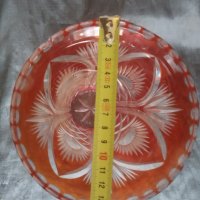 кристална ваза бохемия арт деко, снимка 3 - Антикварни и старинни предмети - 35766900
