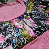 Нова блуза в розов цвят с цветя от сатен и фино плетиво на намаление , снимка 4 - Блузи с дълъг ръкав и пуловери - 36286935