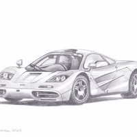 Рисунка на McLaren f1 . Молив. , снимка 1 - Картини - 34667187