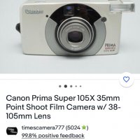 Canon prima super 105 x лентов фотоапарат , снимка 7 - Фотоапарати - 35684644