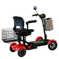 Инвалидна сгъваема четириколка MaxMotors 750W - red, снимка 2 - Инвалидни колички - 44640869