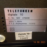 Telefunken Digitale 10 Radio clock alarm - vintage 81, снимка 14 - Други - 41983223