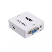 VGA към HDMI преходник за телевизор, компютър, монитор + аудио, снимка 3 - Кабели и адаптери - 40955367