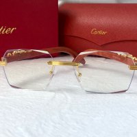 Cartier висок клас слънчеви очила Мъжки Дамски слънчеви с дървени дръжки, снимка 8 - Слънчеви и диоптрични очила - 41949038