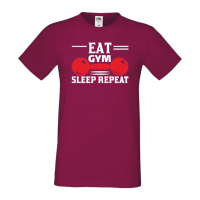 Мъжка тениска Eat Gym Sleep Repeat,Фитнес.спорт,Щанги,Тренировки,Спортуване,Gym., снимка 5 - Тениски - 36506954
