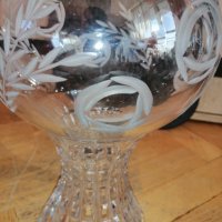 Стъклена ваза 28 см , снимка 4 - Вази - 40058628