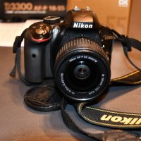 фотоапарат Nikon D3300, цял комплект с дефект на обектив, снимка 12 - Фотоапарати - 39481520