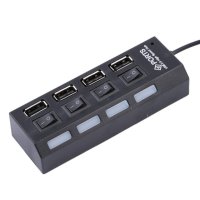 USB разклонител 2.0 хъб 4 порта черен , снимка 1 - Друга електроника - 40437002