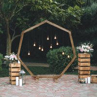 Дървени бохо сватбени арки под наем безплатна доставка, снимка 11 - Други - 40272531