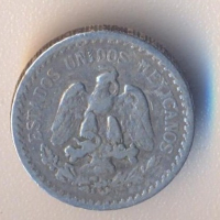 Мексико 10 сентавос 1919 година, сребро, снимка 2 - Нумизматика и бонистика - 44743566