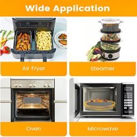 Нови 2 броя силиконова кошница тава за въздушен фритюрник Air Fryer, снимка 7 - Други - 40245865