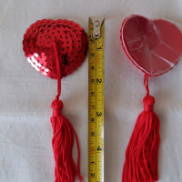 Висулки за гърди с форма сърце в червено, снимка 9 - Други - 36320251