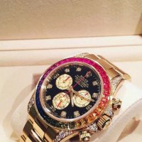 Мъжки луксозен часовник Rolex Daytona Rainbow 🌈, снимка 2 - Мъжки - 41630537