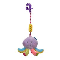 Висяща играчка количка Цветен октопод със звук 24 см, снимка 1 - Плюшени играчки - 39183282