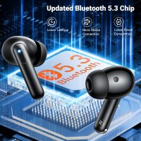 Aoslen Безжични слушалки, Bluetooth 5.3 IPX7 водоустойчиви черни, снимка 5 - Bluetooth слушалки - 44168599