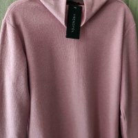 НАМАЛЕНА - Trendyol нова розова блуза с поло яка тип туника , снимка 3 - Блузи с дълъг ръкав и пуловери - 41104352