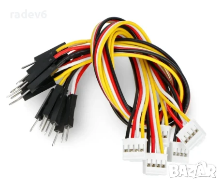 Комплект 5бр. проводници Grove към мъжки пинове, 2.54mm, 20см., Grove to Male, снимка 1