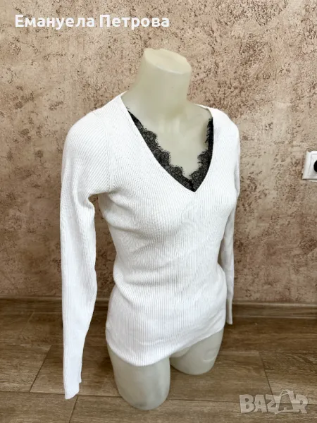 Дамска плетена блуза с детайл MOHITO - S, снимка 1