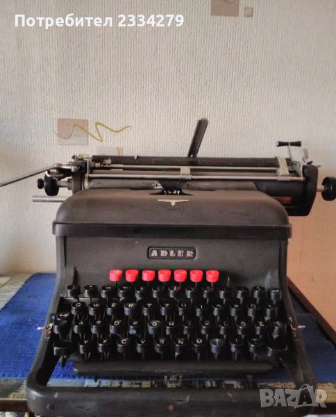 Пишеща машина,стара немска,марка,,АDLER", снимка 1