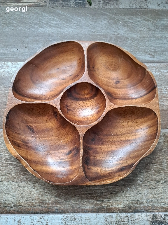 дървено махагоново плато поднос ордьовър 8/2, снимка 1