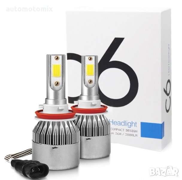 ДИОДНИ КРУШКИ H11,36W 3000К+6500K - 2БР ,3400, снимка 1