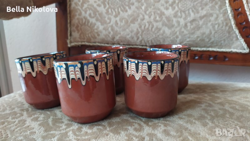 Български керамични чаши за вино.  , снимка 1