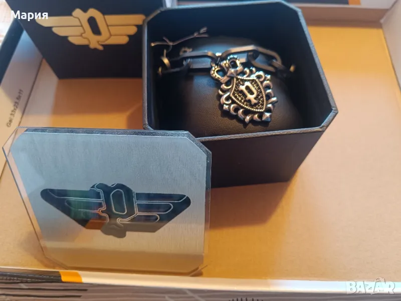 Police - Колие от неръждаема стомана с висулка с лого, снимка 1