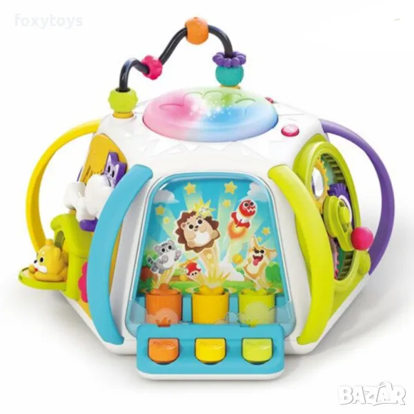 Hola - Занимателен бебешки център, 14 в 1, пирамида, снимка 1