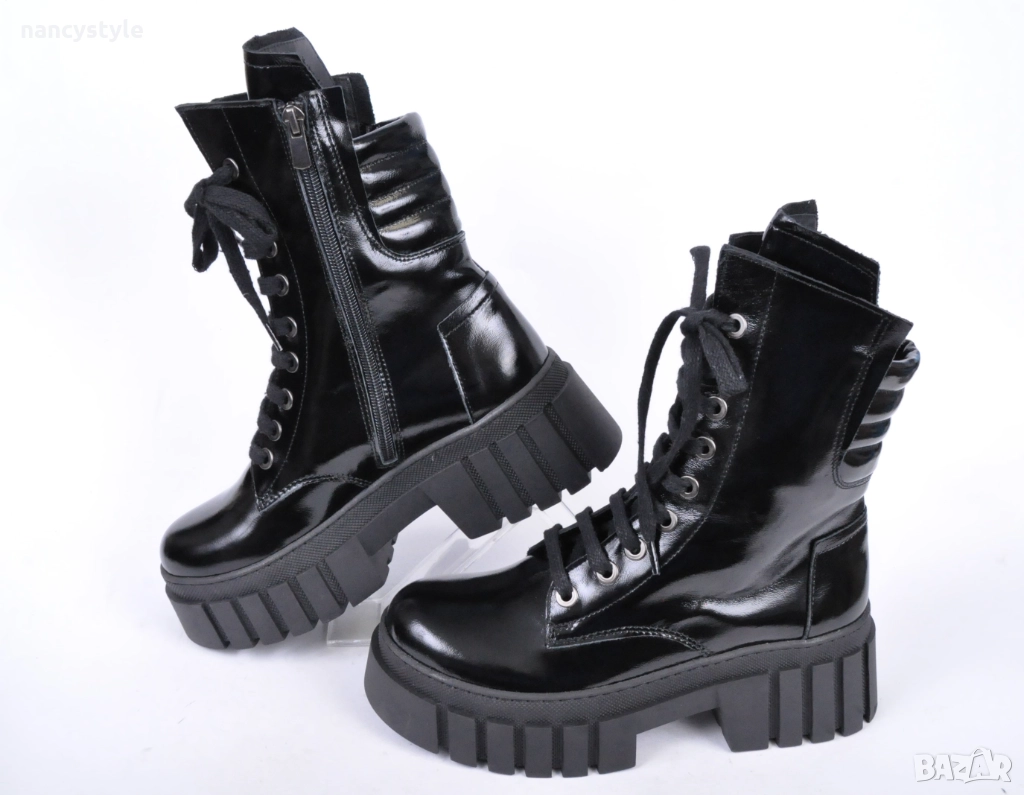 ЗИМА '25'26! Лачени дамски боти, снимка 1