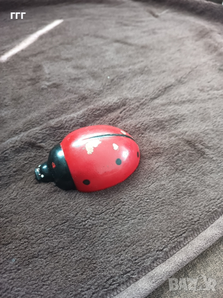 Стара метална играчка калинка, снимка 1