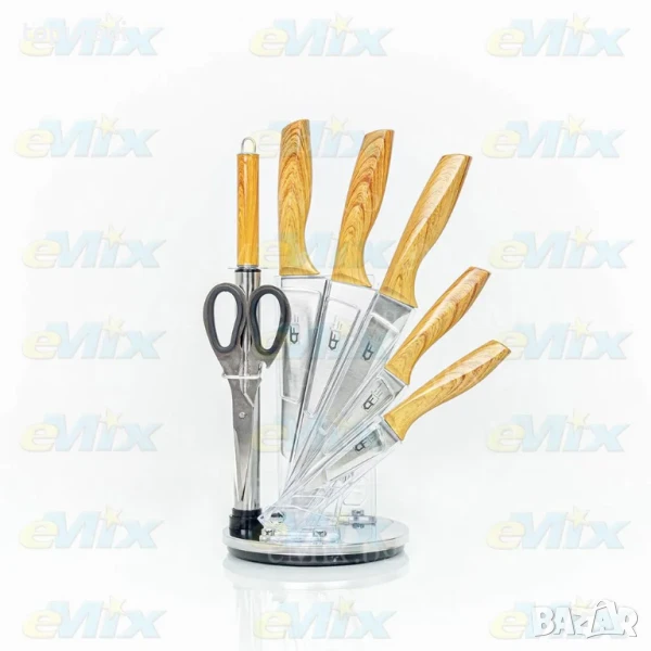 Комплект ножове 8 части на поставка, снимка 1