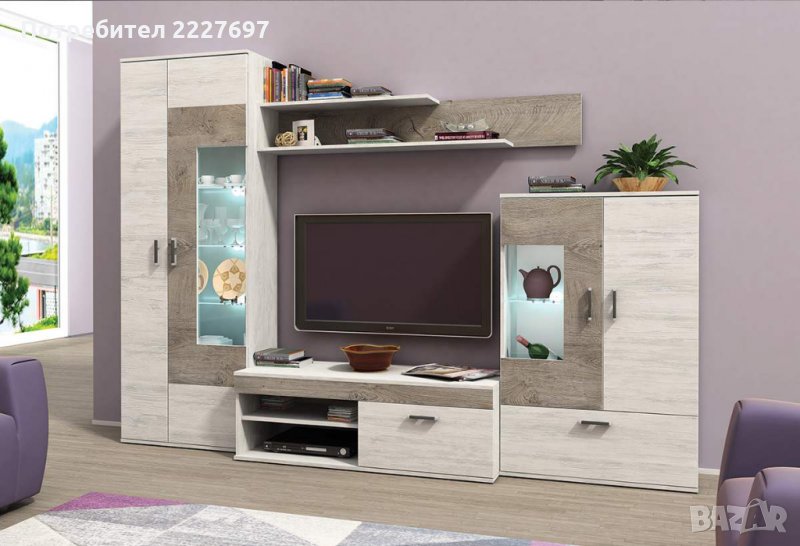 Секция Олимпия.В цветова комбинация-дъб бланко и дъб норте, снимка 1