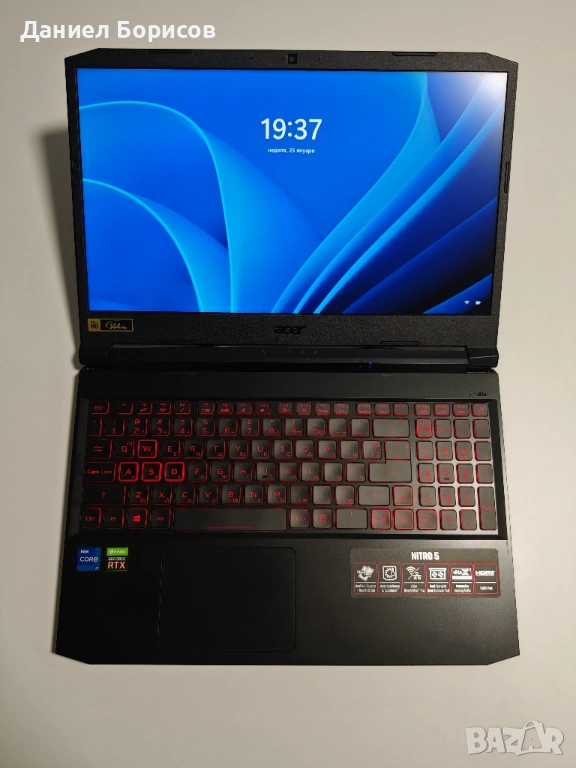 Гейминг лаптоп Acer Nitro 5 (AN515-57) – Core i7-11800H, RTX 3050 Ti, 16GB RAM, 1TB SSD, снимка 1