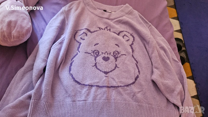 Пуловер Мечета с нежни сърца, снимка 1