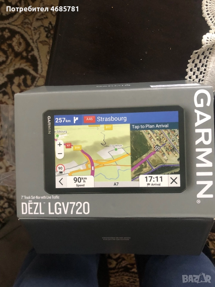 Навигация Garmin 7 DEZL lGV720, снимка 1