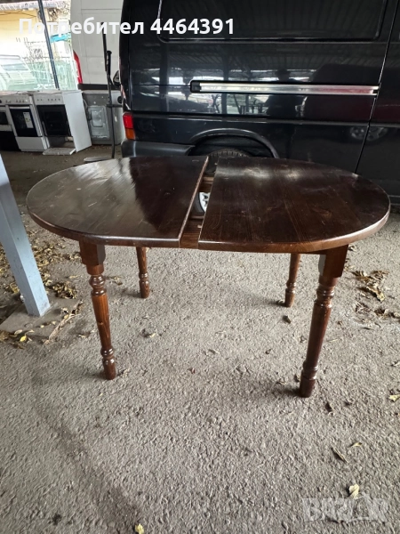 Дървена разтегателна маса , снимка 1