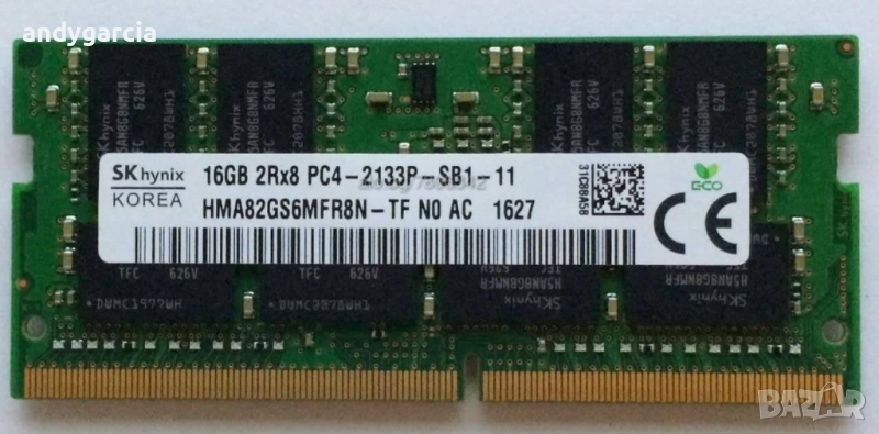 16GB DDR4 2133mhz Samsung Hynix SO-DIMM (1 x 16GB) 260 Pin PC4 17000, снимка 1