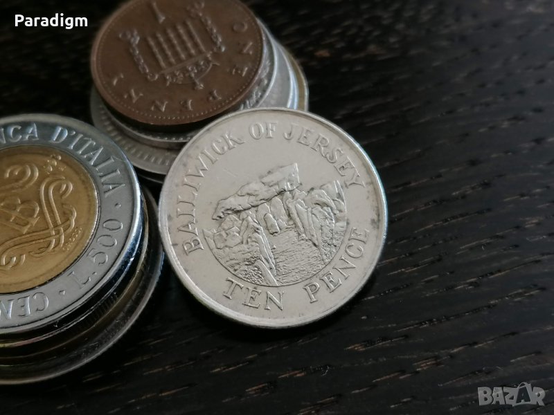 Монета - Остров Джърси - 10 пенса | 1992г., снимка 1