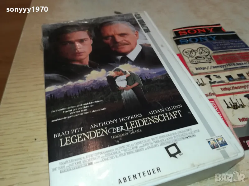 LEGENDS OF THE FALL-VHS VIDEO ORIGINAL TAPE-ВНОС GERMANY 0604251942, снимка 1
