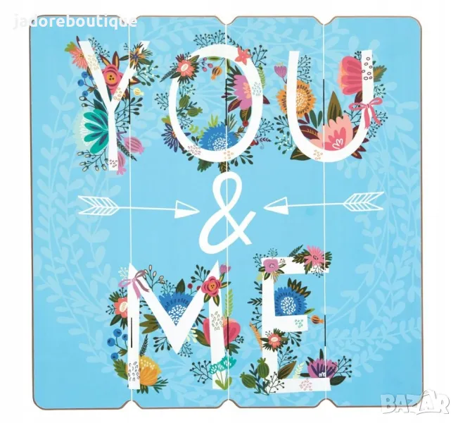 Дървена картина/ пано You and me, снимка 1