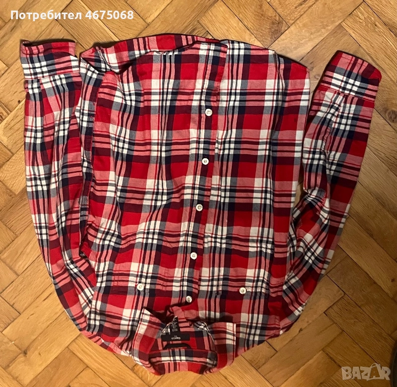 Червено бяла детска риза , снимка 1