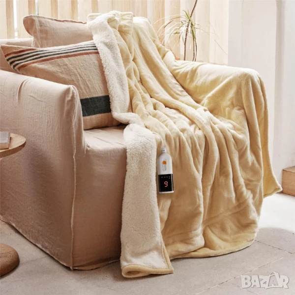 GOTCOZY Отопляемо електрическо одеяло 130x180 см 6 температурни настройки, снимка 1