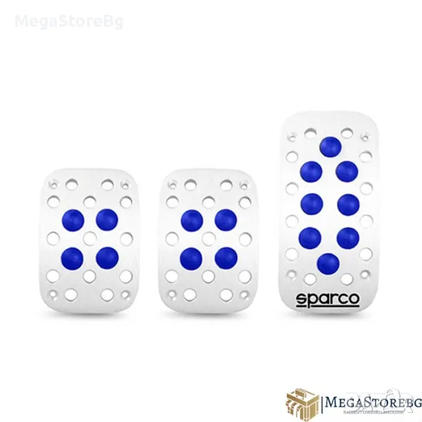 Спортни алуминиеви подложки за педали Sparco SPC0409AZ, снимка 1