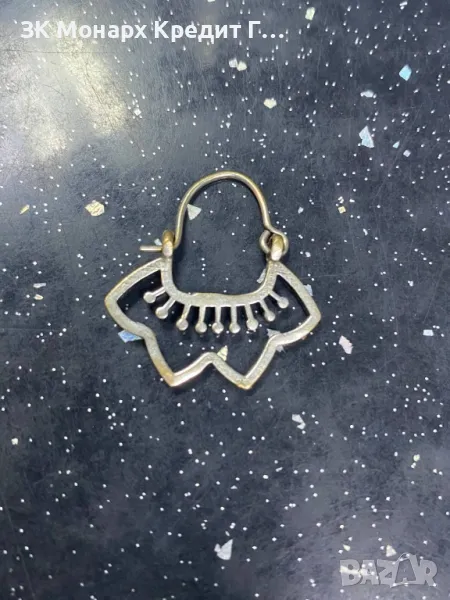 Сребърна обеца, снимка 1