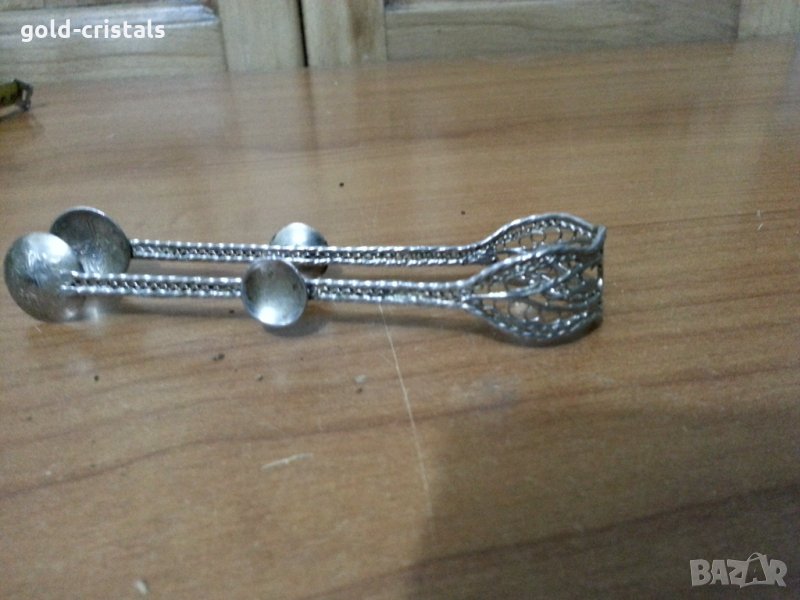 Посребрена щипка филигран , снимка 1
